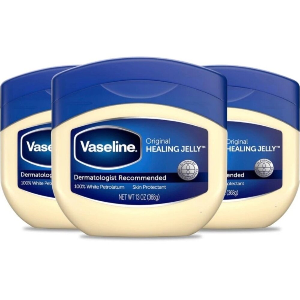 Lot of 3 Vaseline Petroleum Jelly Dry Skin Relief & Slugging Jumbo Size 13 Oz
